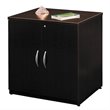 Pemberly Row Engineered Wood 30W Storage Cabinet in Mocha Cherry
