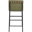 Pemberly Row Contemporary Soft Olive Green Vegan Leather Counter Stool