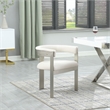 Pemberly Row Contemporary Cream Vegan Leather Dining Chair (Set of 2)