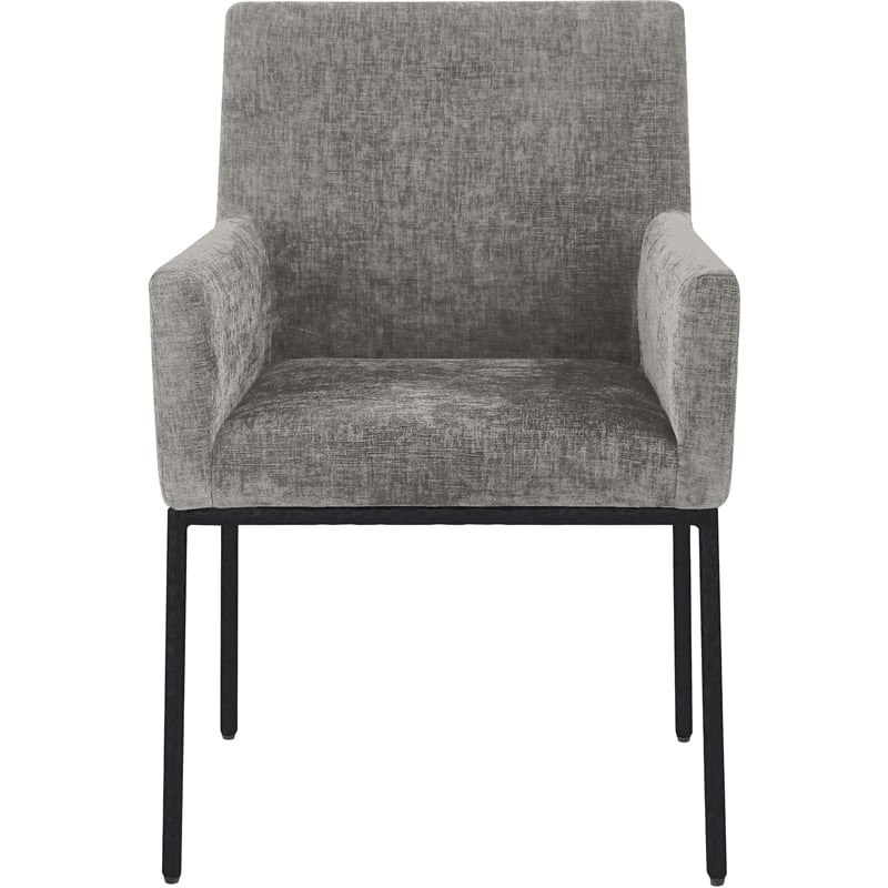 Pemberly Row Contemporary Grey Chenille Fabric Dining Chair (Set of 2)
