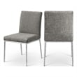 Pemberly Row Grey Chenille Fabric Dining Side Chair (Set of 2)