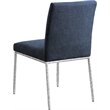 Pemberly Row Navy Chenille Fabric Dining Side Chair (Set of 2)