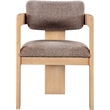 Pemberly Row Brown Linen Textured Fabric Dining Chair (Set of 2)