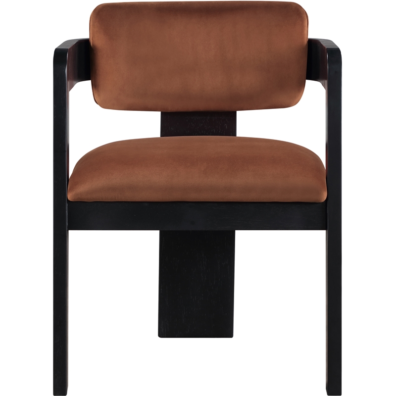 Pemberly Row Contemporary Cognac Velvet Dining Chair (Set of 2)