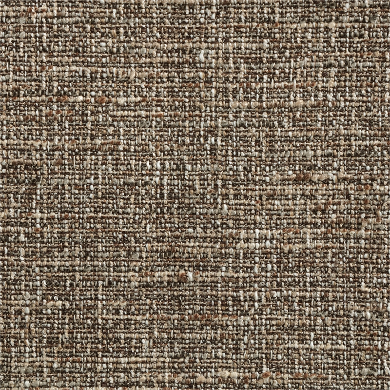 Pemberly Row Contemporary Brown Linen Textured Polyester Fabric Stool