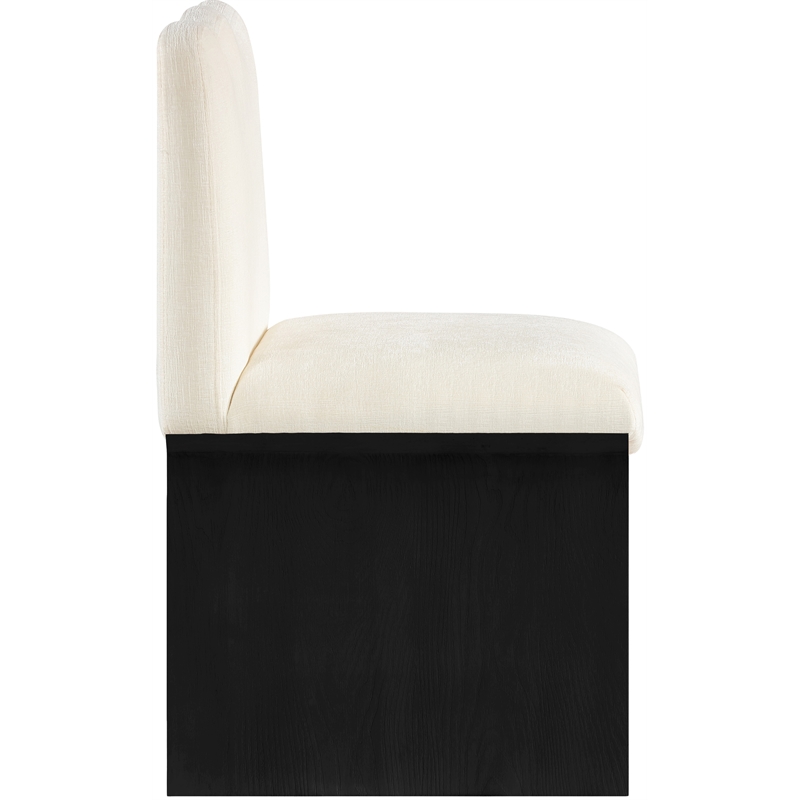 Pemberly Row Contemporary Cream Chenille Fabric Upholstered Dining Chair