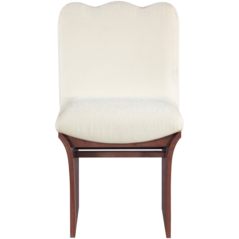 Pemberly Row Contemporary Cream Chenille Fabric Upholstered Dining Chair