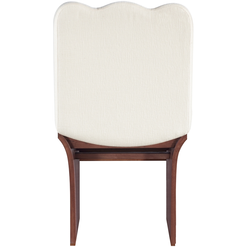 Pemberly Row Contemporary Cream Chenille Fabric Upholstered Dining Chair