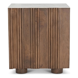 Pemberly Row Modern Solid Wood Frame 20&quot Nightstand in White