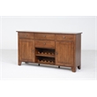 Pemberly Row Contemporary Wine Rack Sideboard in Rustic Amber