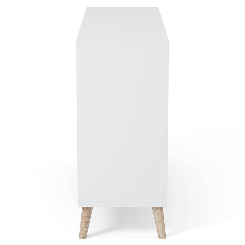 Pemberly Row ModernTransitional Wood 10-Bottle Wine Rack in White