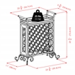 Pemberly Row Transitional Wood/Metal Wine Rack with Removable Tray in Bronze