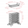 Pemberly Row Transitional Wood/Metal Wine Rack with Removable Tray in Bronze
