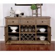 Pemberly Row Farmhouse Rustic Wood Multi-Storage Buffet in Light Oak