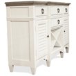 Pemberly Row Wood Wine Rack Buffet in Natural and Paper White