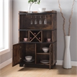 Pemberly Row Modern Farmhouse Wood 4-Bottle Wine Rack in Brown