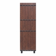 Pemberly Row Farmhouse Wood 4-Bottle Wine Rack in Vintage Walnut