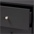 Pemberly Row Mid-Century Wood Wine Cabinet in Dark Grey and Oak