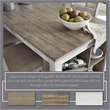 Pemberly Row Counter Height Dining Table w/Wine Rack in White/Light Brown