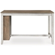 Pemberly Row Counter Height Dining Table w/Wine Rack in White/Light Brown
