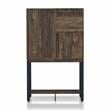 Pemberly Row Transitional Wood 8-Bottle Wine Cabinet in Reclaimed Oak