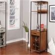 Pemberly Row Contemporary Wood Multi Storage Wine Rack in Natural