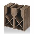 Pemberly Row Wood 8-Bottle Hanging Wine Rack in Reclaimed Oak