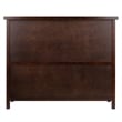 Pemberly Row 2 Door Transitional Solid Wood Wine Rack Buffet Table in Cappuccino
