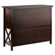 Pemberly Row 2 Door Transitional Solid Wood Wine Rack Buffet Table in Cappuccino