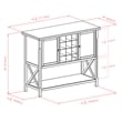 Pemberly Row 2 Door Transitional Solid Wood Wine Rack Buffet Table in Cappuccino