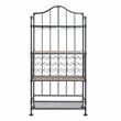Pemberly Row 4-tier Metal Frame Wine Shelf in Oak and Sandy Black