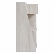 Pemberly Row Farmhouse Wood Multi-Storage Wine Cabinet in White Oak