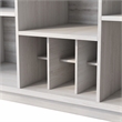 Pemberly Row Farmhouse Wood Multi-Storage Wine Cabinet in White Oak