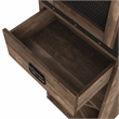 Pemberly Row Modern Farmhouse Wood Tower Cabinet in Reclaimed Oak