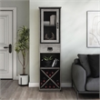 Pemberly Row Farmhouse Wood Tower Cabinet in Vintage Gray Oak