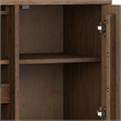 Pemberly Row Bottle Solid Wood Wine Cabinet in Natural Aged Brown