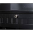 Pemberly Row Traditional Engineered Wood Wine Cabinet in Black