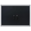 Pemberly Row Industrial Metal Wall Mounted Tool Cabinet in Gray and Black