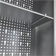 Pemberly Row Industrial Metal Wall Mounted Tool Cabinet in Gray and Black