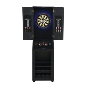 Pemberly Row Contemporary Cabinet with Speaker and LED in Black