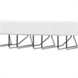 Pemberly Row Natural Grasscloth Wine Rack Two-Tier Bar Table in White