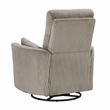 Pemberly Row Contemporary Corduroy Swivel Glider Reclining Chair in Taupe