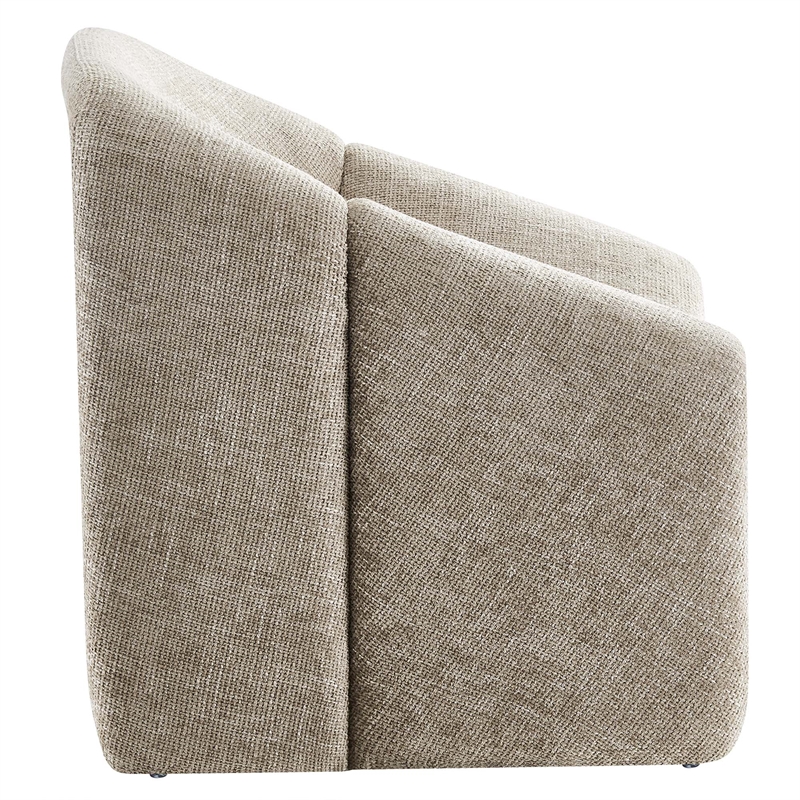 Pemberly Row Modern Fabric Accent Chair in Khaki - 29.5