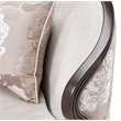 Pemberly Row Transitional Velvet Matching Chair in Porcini/Warm Pecan
