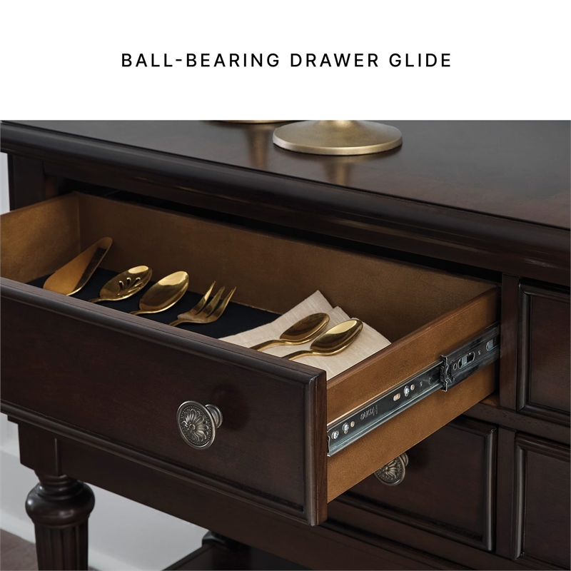 Pemberly Row Traditional Wood Brown Dining Server - 34.5