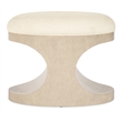 Pemberly Row Modern Westwood Bed Bench with Ivory Fabric Seat Furnishings