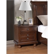 Pemberly Row Traditional Wood Vintage Cherry Nightstand in Rustic Cherry