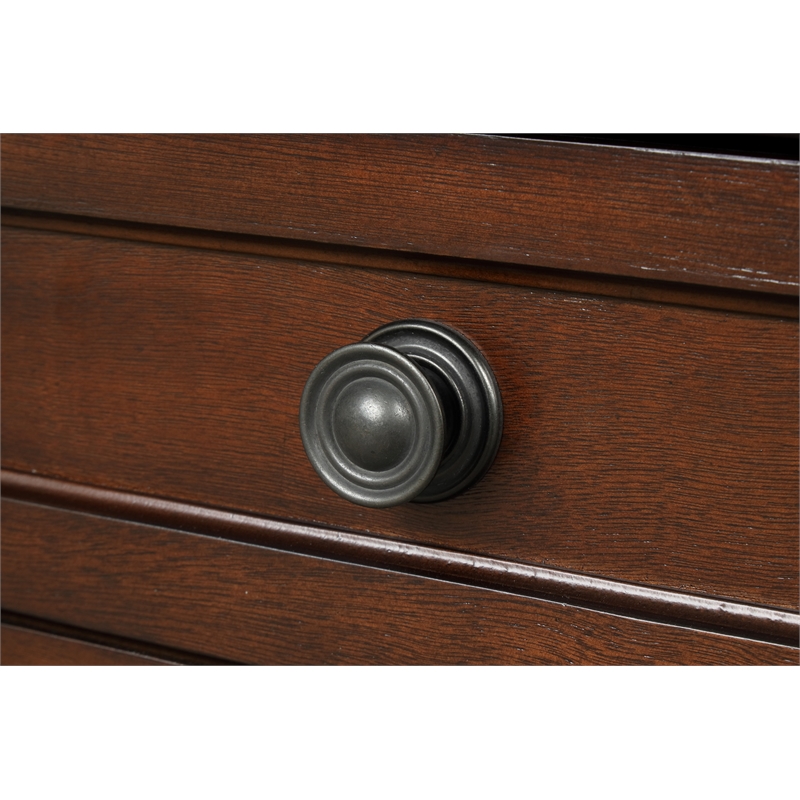 Pemberly Row Traditional Wood Vintage Cherry Nightstand in Rustic Cherry