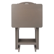 Pemberly Row Transitional Solid Wood 5Pc Snack Table Set Oyster Gray Finish