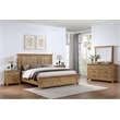 Pemberly Row Transitional 5-Piece Wood King Bedroom Set in Honey
